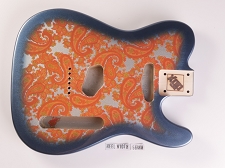 BLEM - XGP Premium White Poplar TE Body Red Paisley, Metallic Blueburst